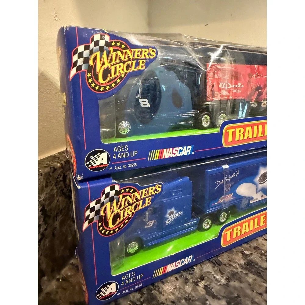Winners Circle NASCAR Trailer Rig Dale Earnhardt Jr #3 Oreo #8 Black 1/64 Set
